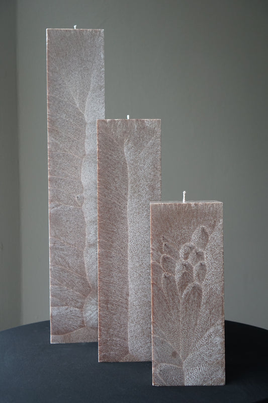 Interior candle - brown square 12