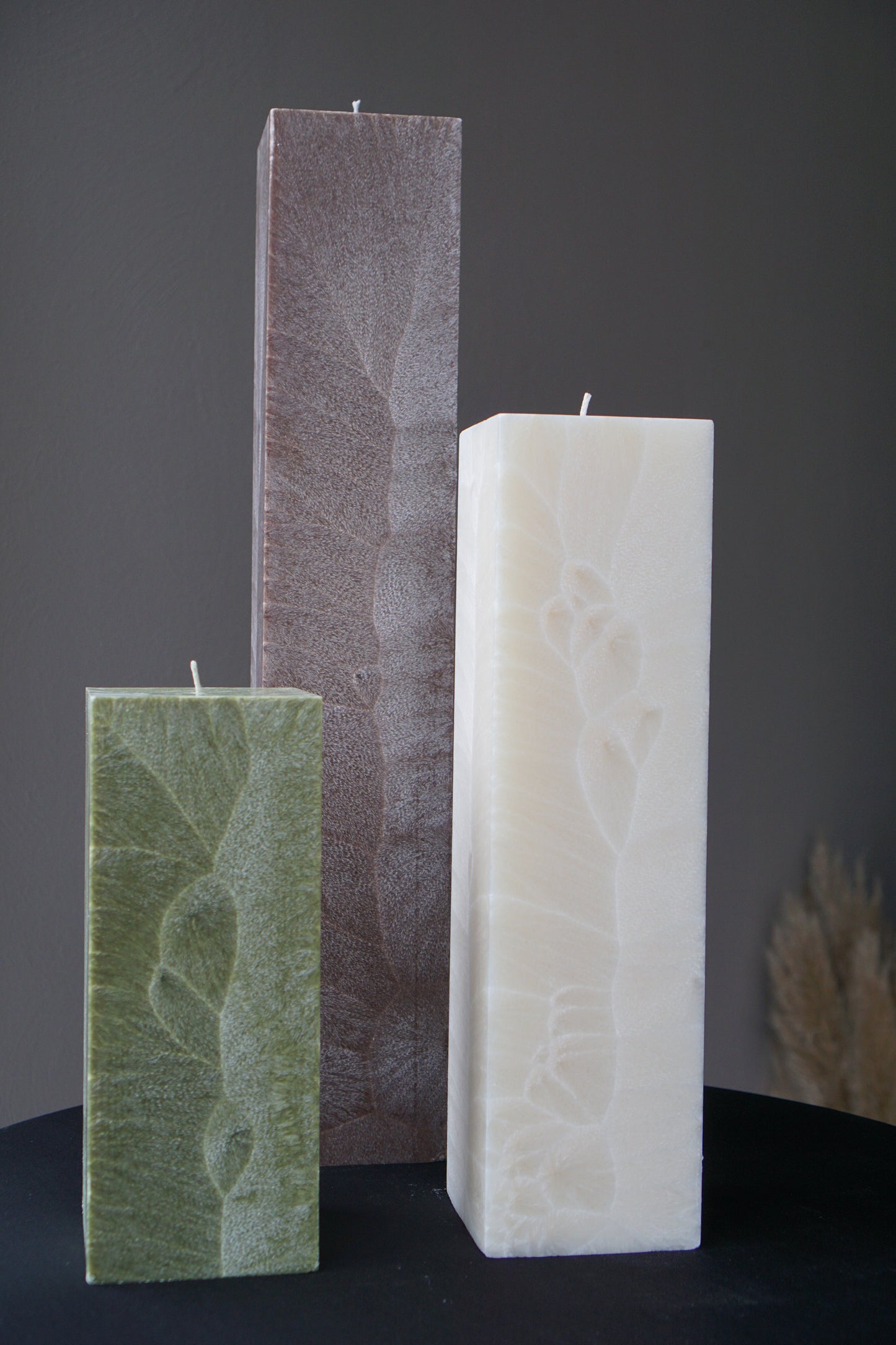 Interior candle - white square 12