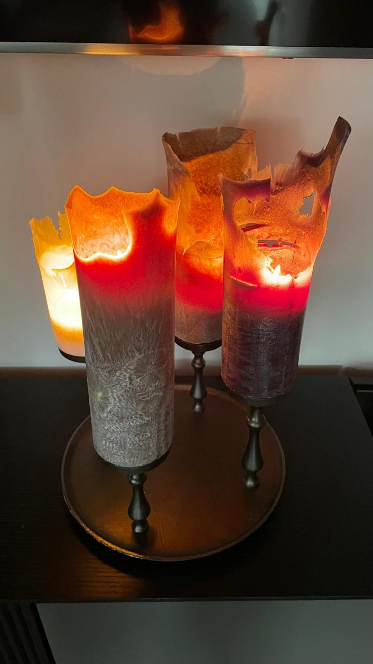 Pillar candle - anthracite